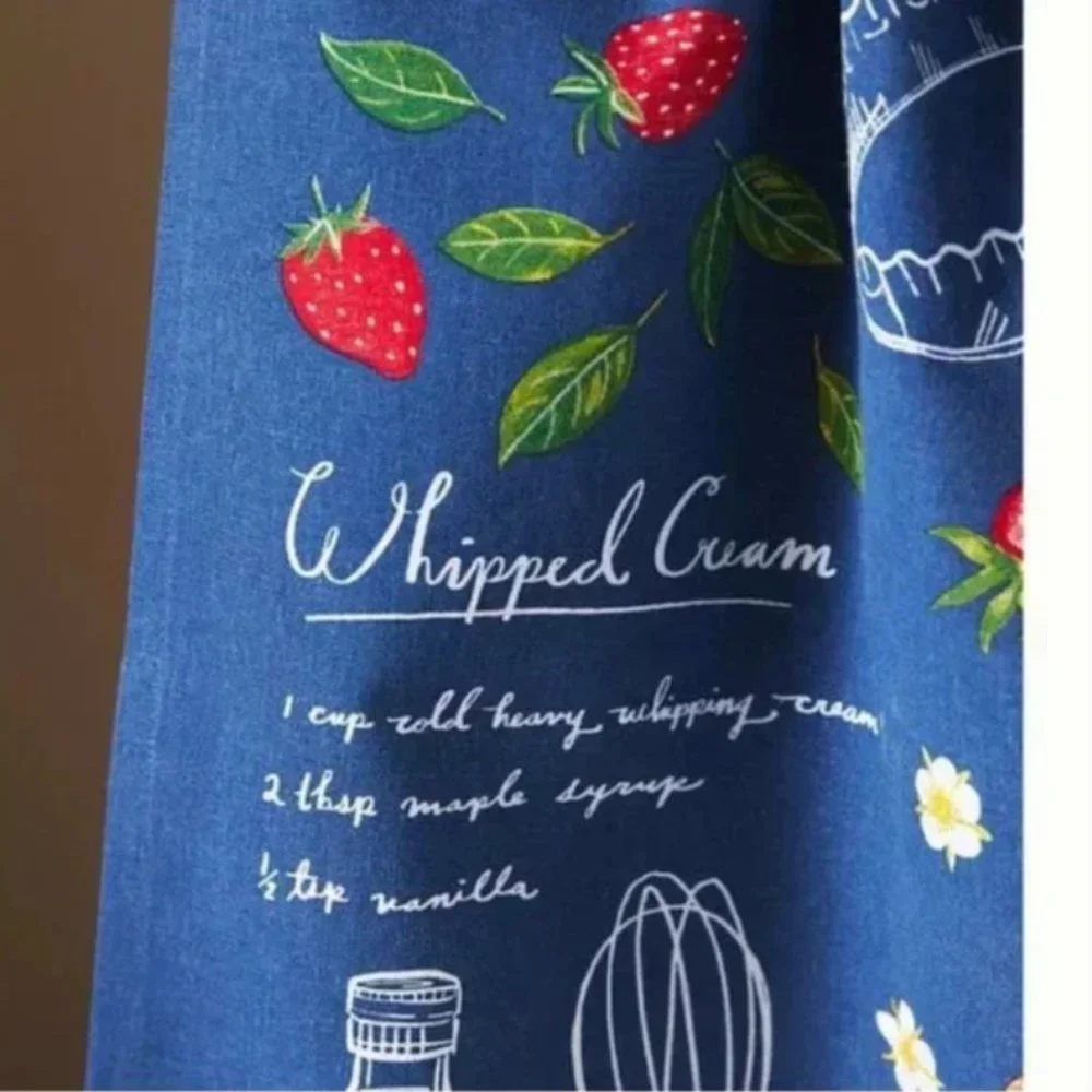 Strawberry Shortcake Dessert Cake Summer Spring Chic Glam Girly Dish Towel